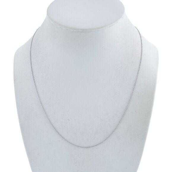 Vintage Sterling Silver 925 0.8mm Cable Link Chain Necklace 18" - Picture 1 of 3